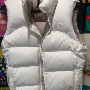 Women’s The North Face White Vest 700 Goose-down filled. Size M